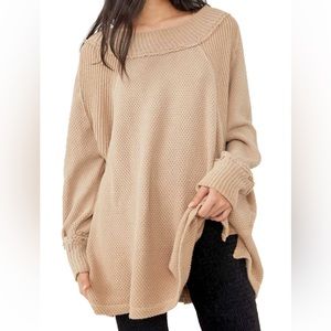 Free People She’s A Keeper Funnel Neck Knit Sweater. Size Medium. Preowned